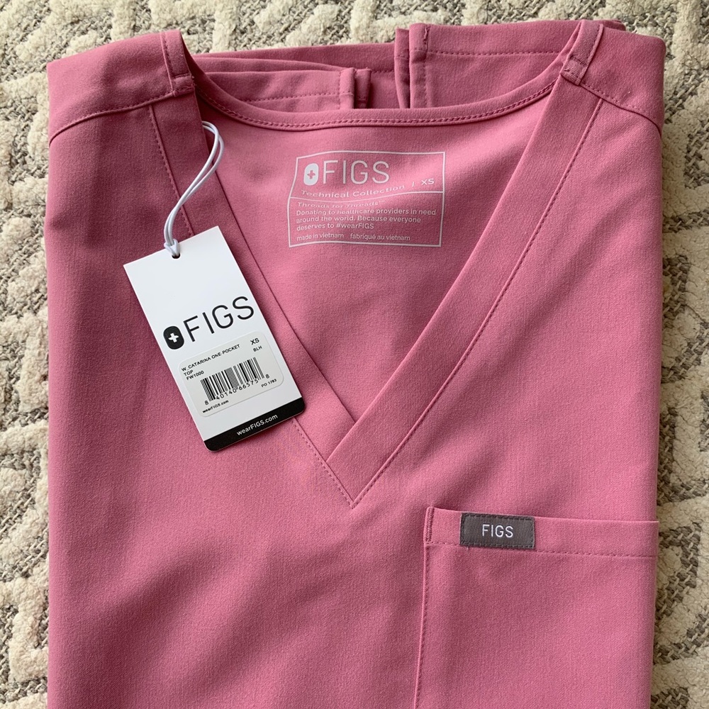 Figs Catarina one-pocket  XS Chalk Pink